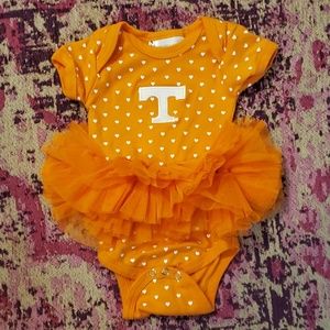 Orange Tenneesse 6 month tutu onesie